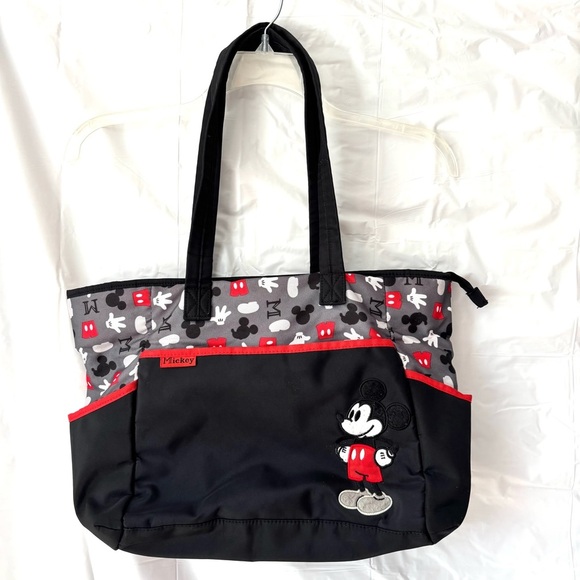 Disney Handbags - Disney Mickey Mouse Black and Red Tote Diaper Bag. Worn 1X